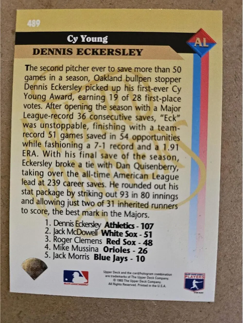 Upper Deck 1993 upper